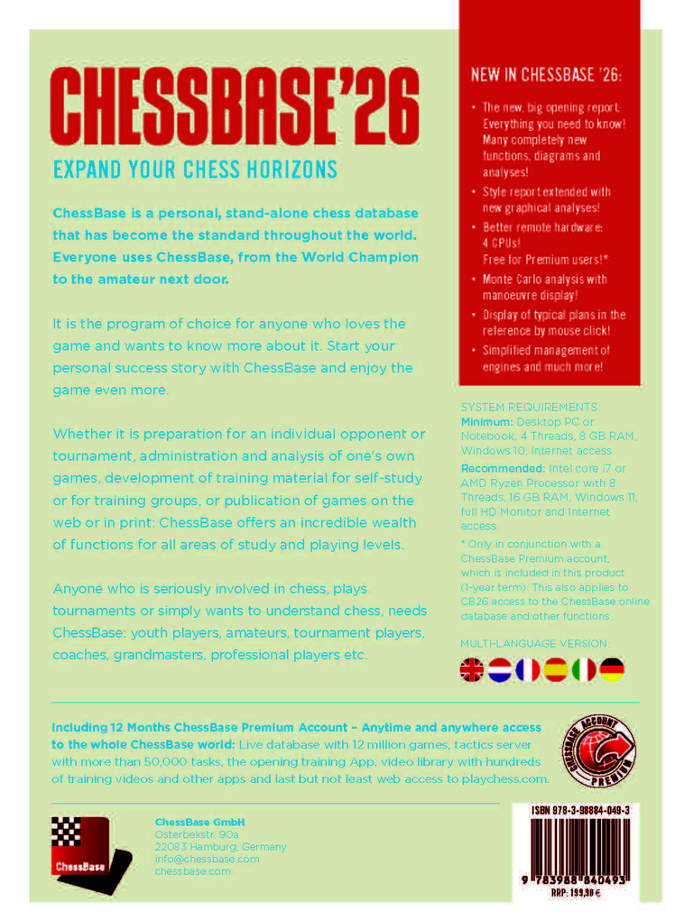 Weitere Ansicht: ChessBase '26 Einzelprogramm (Code in Box)