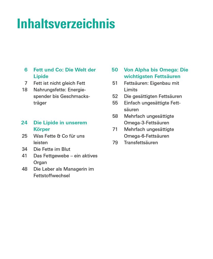 Weitere Ansicht: Fette und Fettsäuren | Angela Bechthold