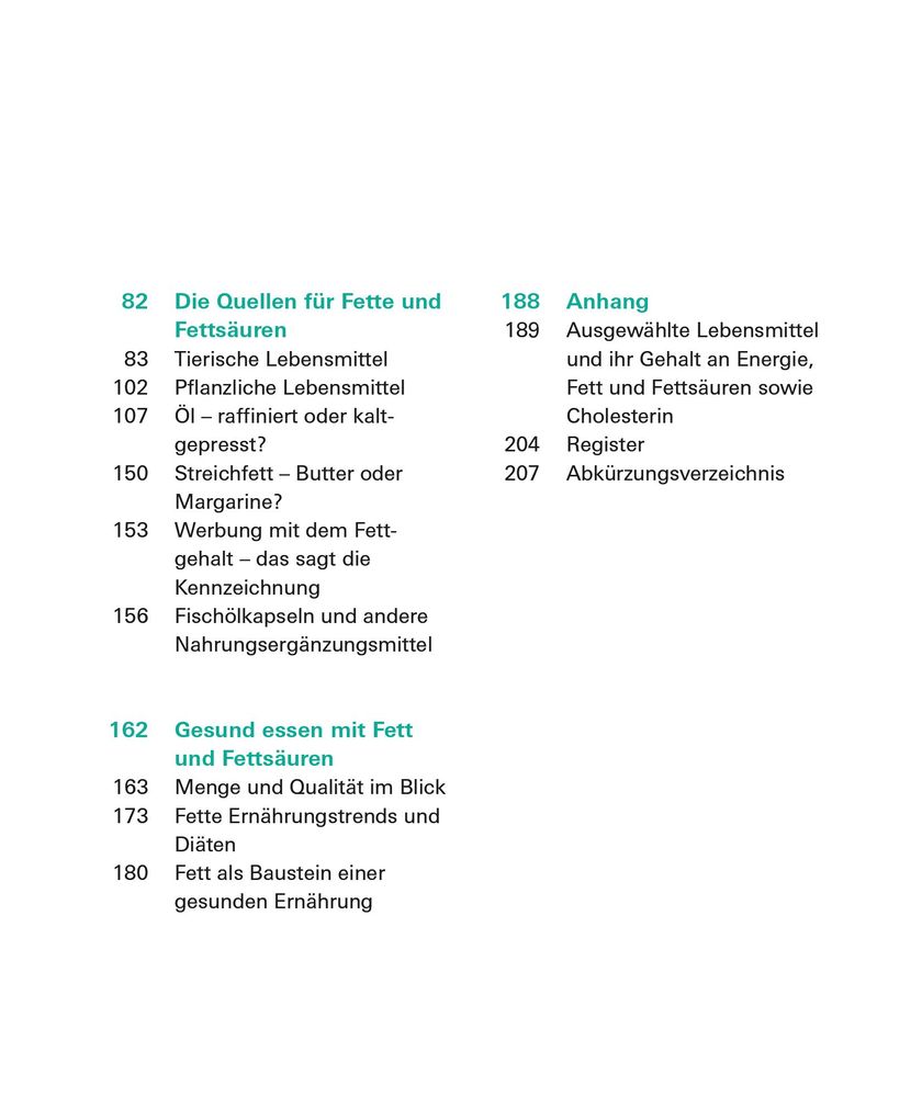 Weitere Ansicht: Fette und Fettsäuren | Angela Bechthold