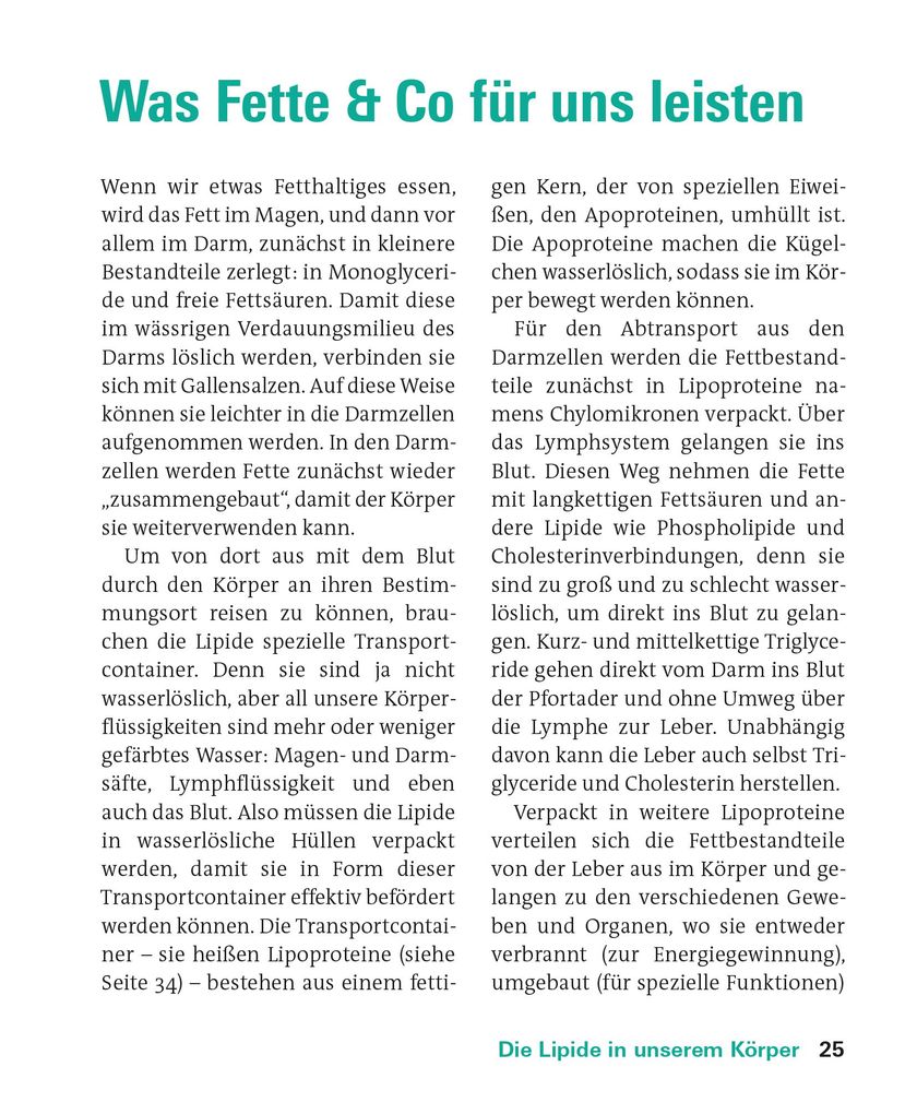 Weitere Ansicht: Fette und Fettsäuren | Angela Bechthold