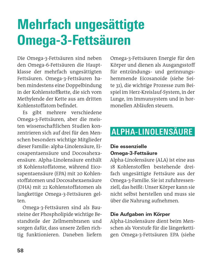 Weitere Ansicht: Fette und Fettsäuren | Angela Bechthold