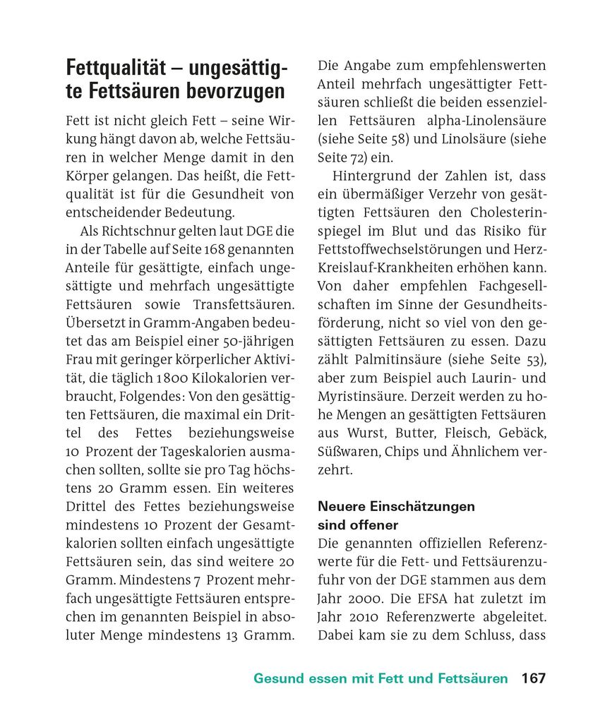 Weitere Ansicht: Fette und Fettsäuren | Angela Bechthold