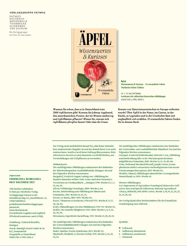 Weitere Ansicht: Thorbeckes heimisches Obst Kalender 2027