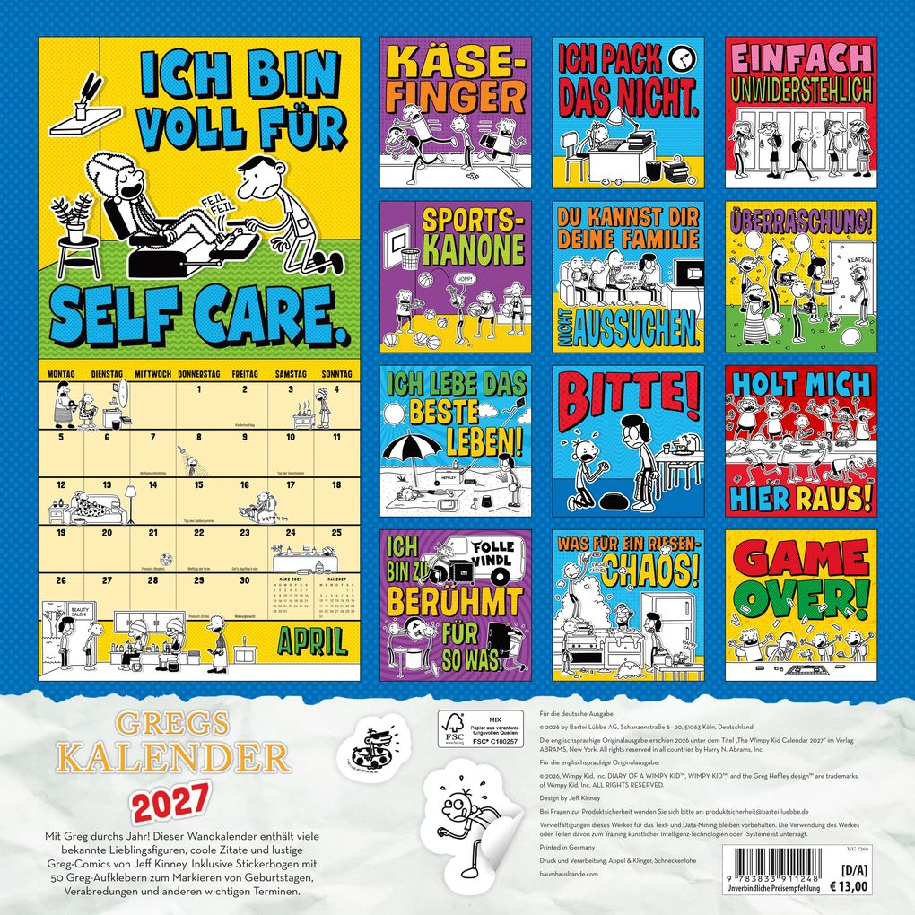 Weitere Ansicht: Gregs Kalender 2027 | Jeff Kinney