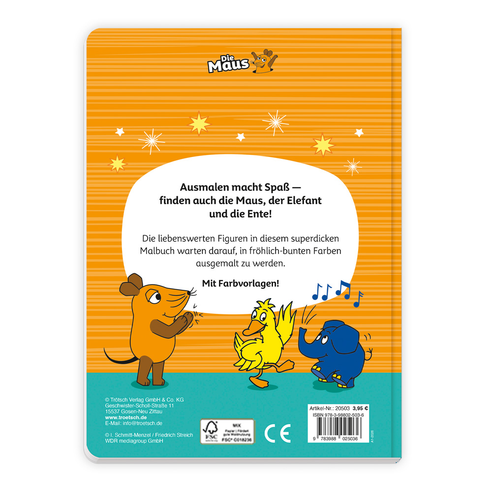 Weitere Ansicht: TRÖTSCH - Die Maus Superdickes Malbuch Ausmalbuch