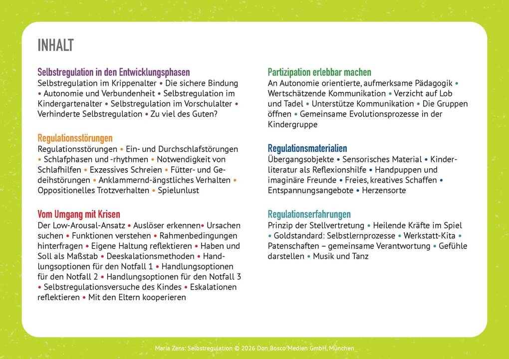 Weitere Ansicht: Selbstregulation: Emotionale Entwicklung von Kindern begleiten | Maria Zens