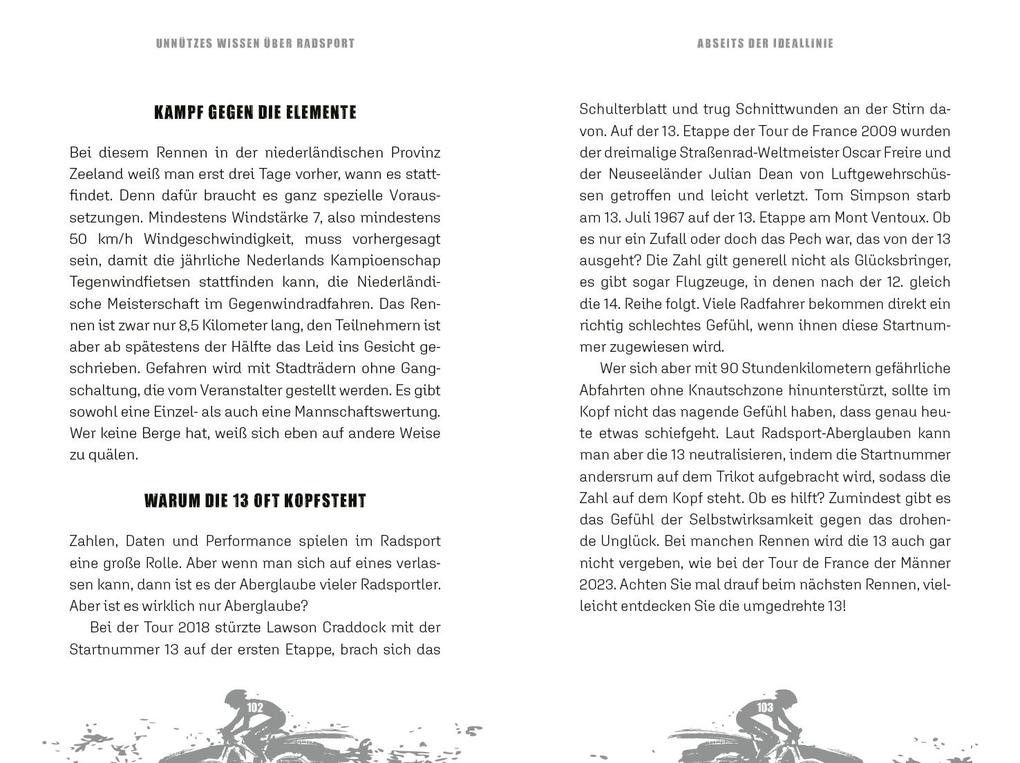 Weitere Ansicht: Unnützes Wissen über Radsport | Carolyn Ott-Friesl