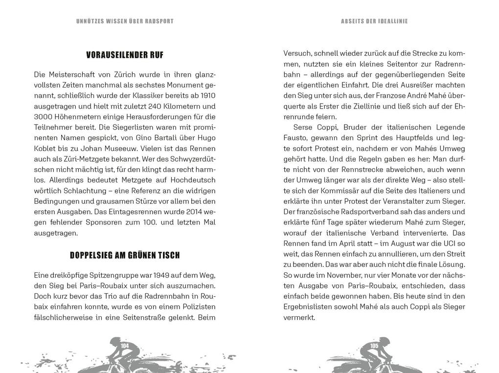 Weitere Ansicht: Unnützes Wissen über Radsport | Carolyn Ott-Friesl