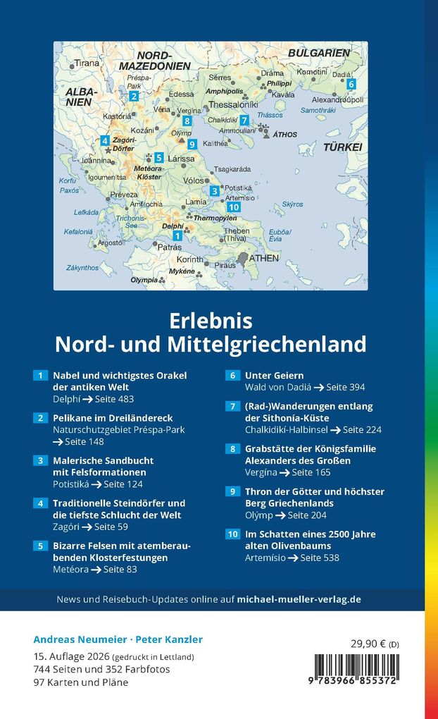 Weitere Ansicht: MICHAEL MÜLLER Reiseführer Nord- und Mittelgriechenland | Andreas Neumeier, Peter Kanzler