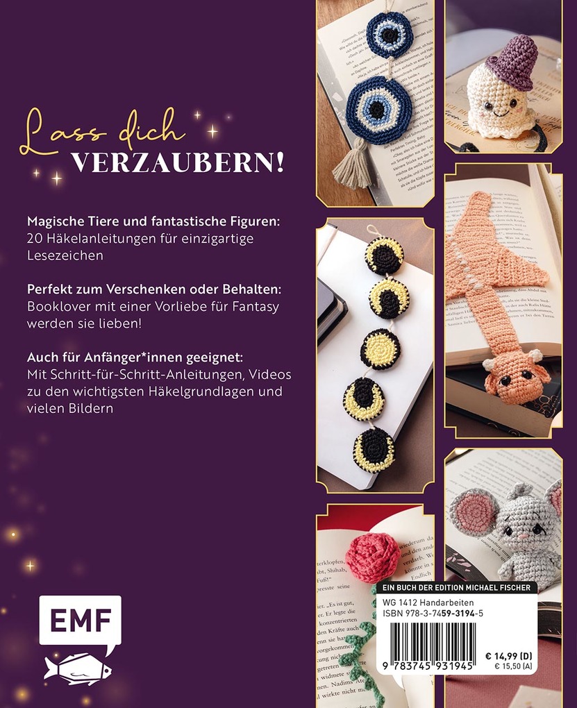 Weitere Ansicht: Magische Amigurumi-Lesezeichen häkeln | Linda Urbanneck