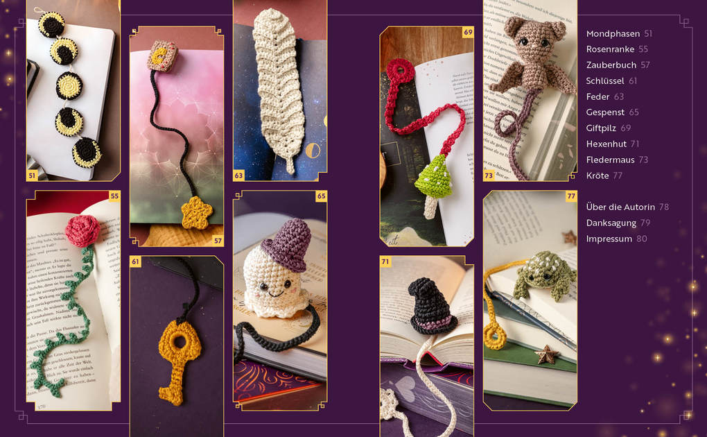 Weitere Ansicht: Magische Amigurumi-Lesezeichen häkeln | Linda Urbanneck