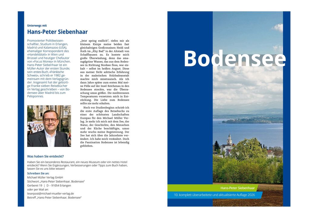 Weitere Ansicht: MICHAEL MÜLLER Reiseführer Bodensee | Hans-Peter Siebenhaar