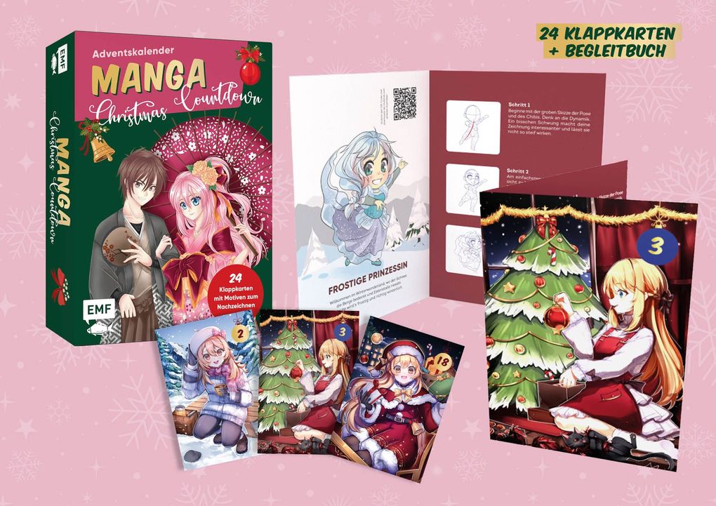 Weitere Ansicht: Adventskalender-Kartenset: Manga Christmas Countdown
