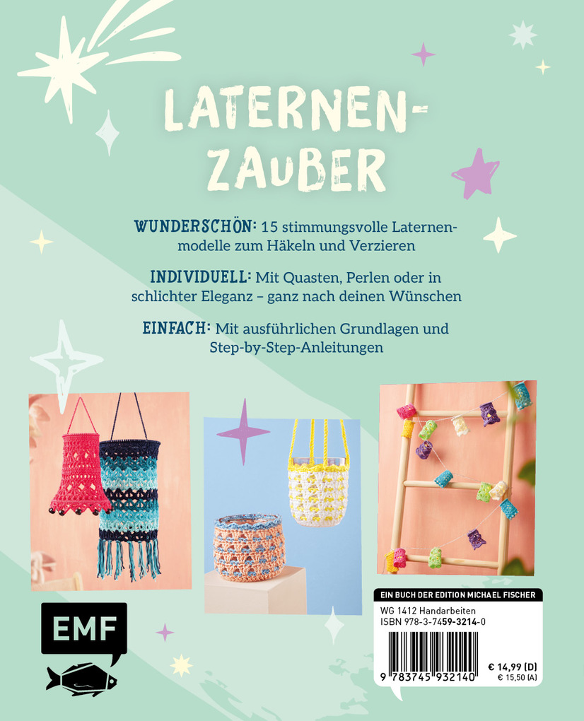 Weitere Ansicht: Laternen häkeln für Balkon, Garten & Zuhause | Michaela Lingfeld-Hertner