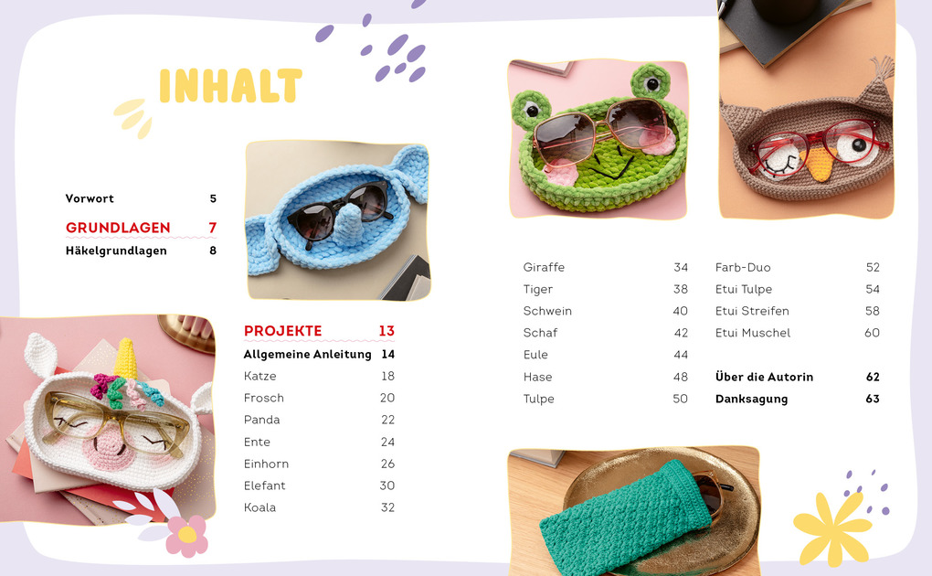 Weitere Ansicht: Brillies häkeln: Niedliche Amigurumi-Brillenhalter | Für Lese- und Sonnenbrillen | Elham Ghasemi