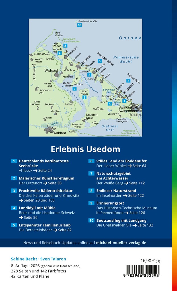 Weitere Ansicht: MICHAEL MÜLLER Reiseführer Usedom | Sabine Becht, Sven Talaron