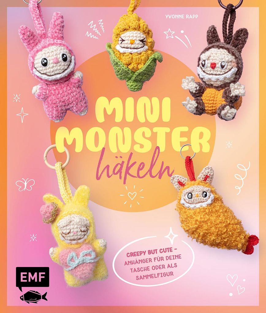 Weitere Ansicht: Schlüsselanhänger häkeln: Mini-Monster für Labubu-Fans | Yvonne Rapp