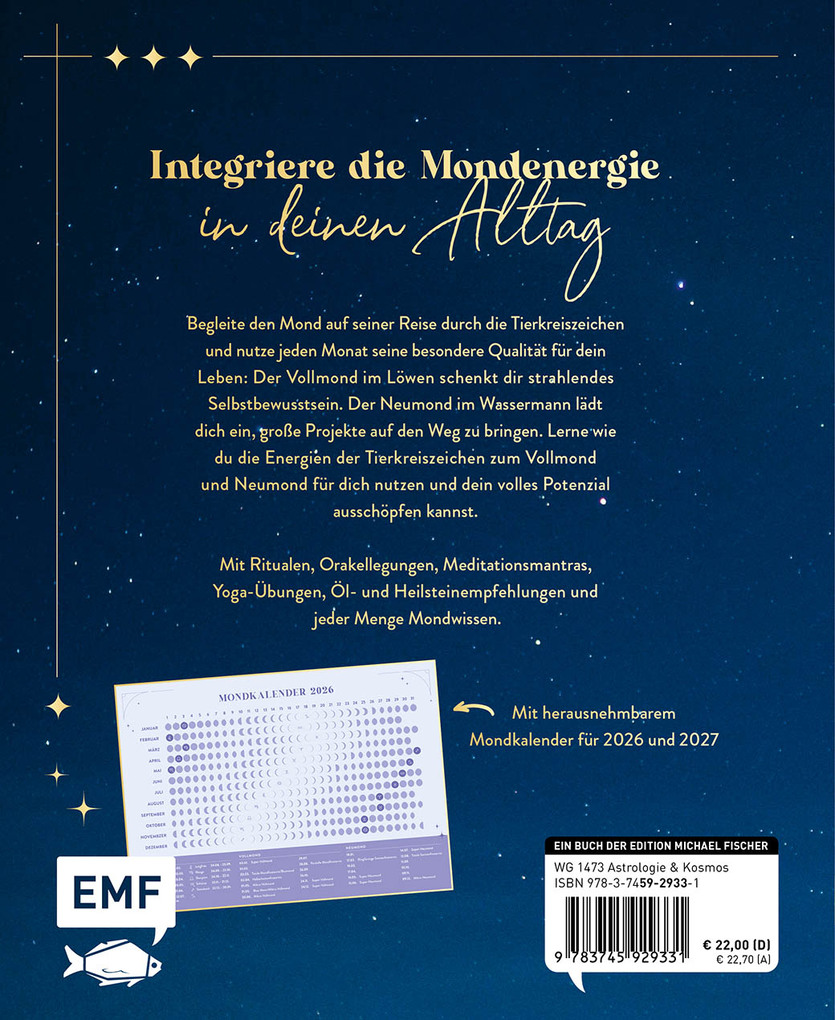 Weitere Ansicht: Mond-Rituale - Aktiviere die Energie der Tierkreiszeichen | Dein Jahresbegleiter mit Orakellegungen, Yoga-Übungen & Mantras für deine Meditationspraxis | Beate Tschirch