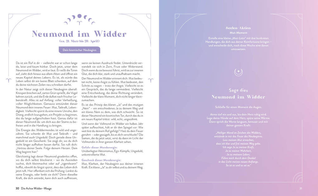 Weitere Ansicht: Mond-Rituale - Aktiviere die Energie der Tierkreiszeichen | Dein Jahresbegleiter mit Orakellegungen, Yoga-Übungen & Mantras für deine Meditationspraxis | Beate Tschirch