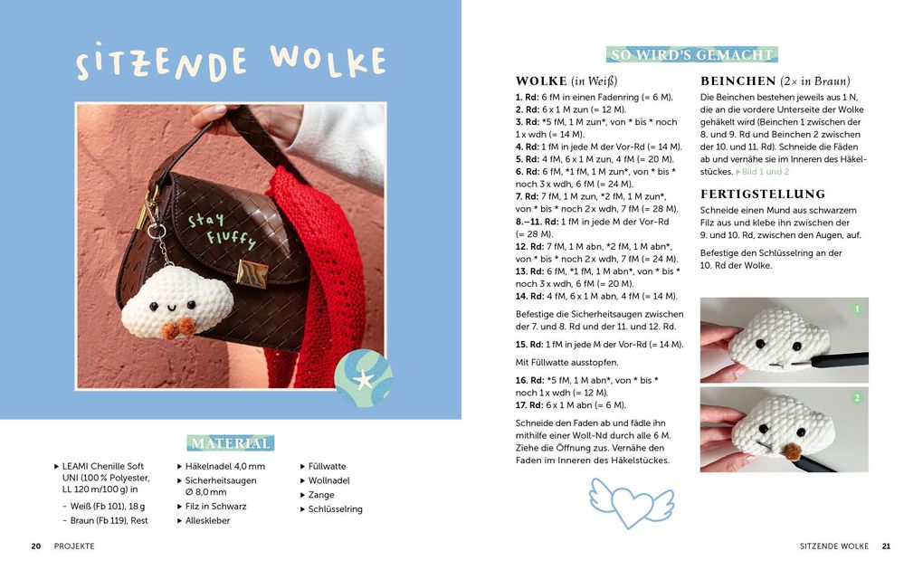 Weitere Ansicht: Make it yours! Supersüße Bag Charms häkeln mit @therapyonmyhook | Lina-Marie Bornewasser