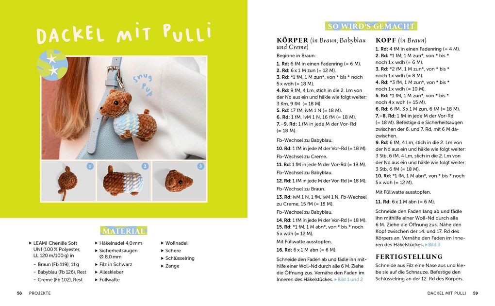 Weitere Ansicht: Make it yours! Supersüße Bag Charms häkeln mit @therapyonmyhook | Lina-Marie Bornewasser