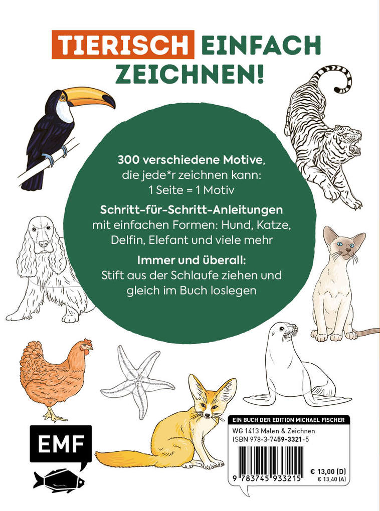 Weitere Ansicht: 300 Motive zeichnen - Tiere | Lise Herzog