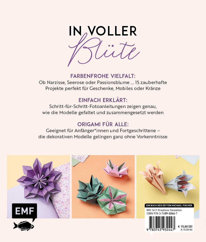 Weitere Ansicht: Origami-Flowers - Wunderschöne Blüten zum Dekorieren & Verschenken | Eva Maria Berg