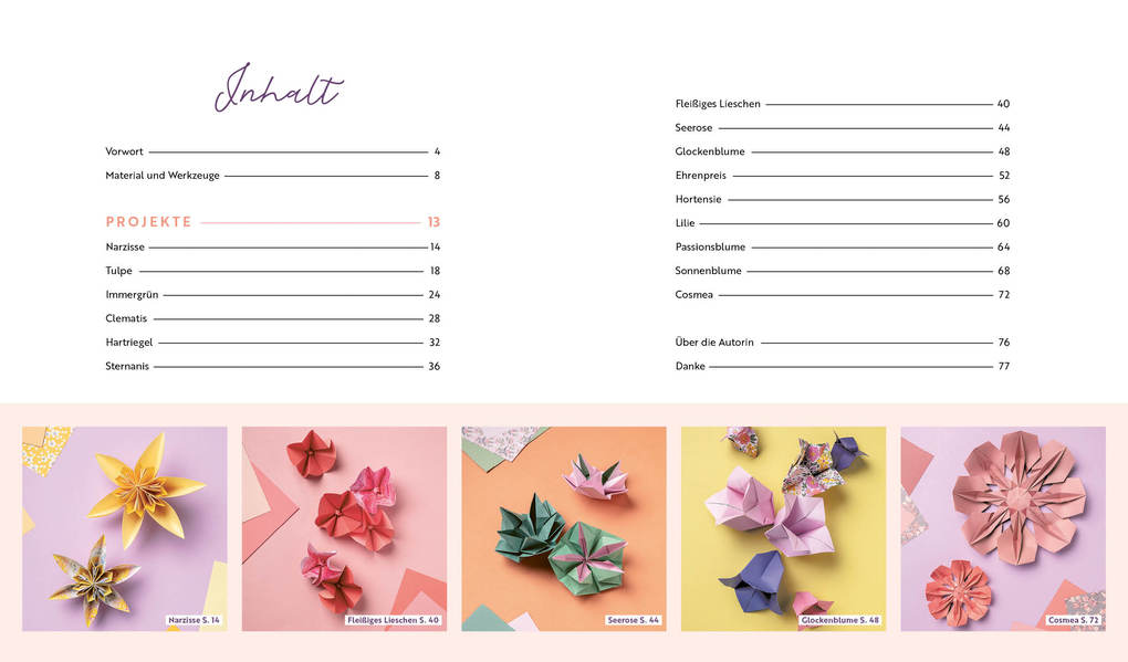 Weitere Ansicht: Origami-Flowers - Wunderschöne Blüten zum Dekorieren & Verschenken | Eva Maria Berg