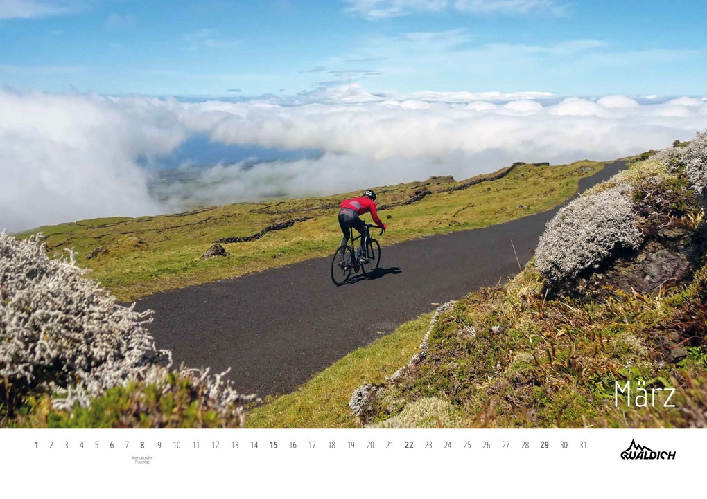 Weitere Ansicht: quäldich.de-Rennrad-Kalender 2026 Format DIN A2