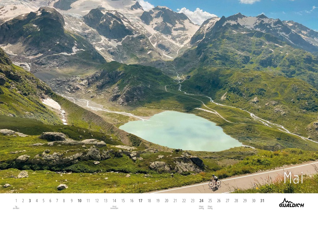 Weitere Ansicht: quäldich.de-Rennrad-Kalender 2026 Format DIN A2