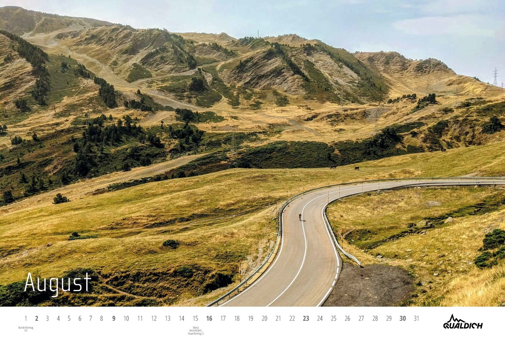 Weitere Ansicht: quäldich.de-Rennrad-Kalender 2026 Format DIN A2