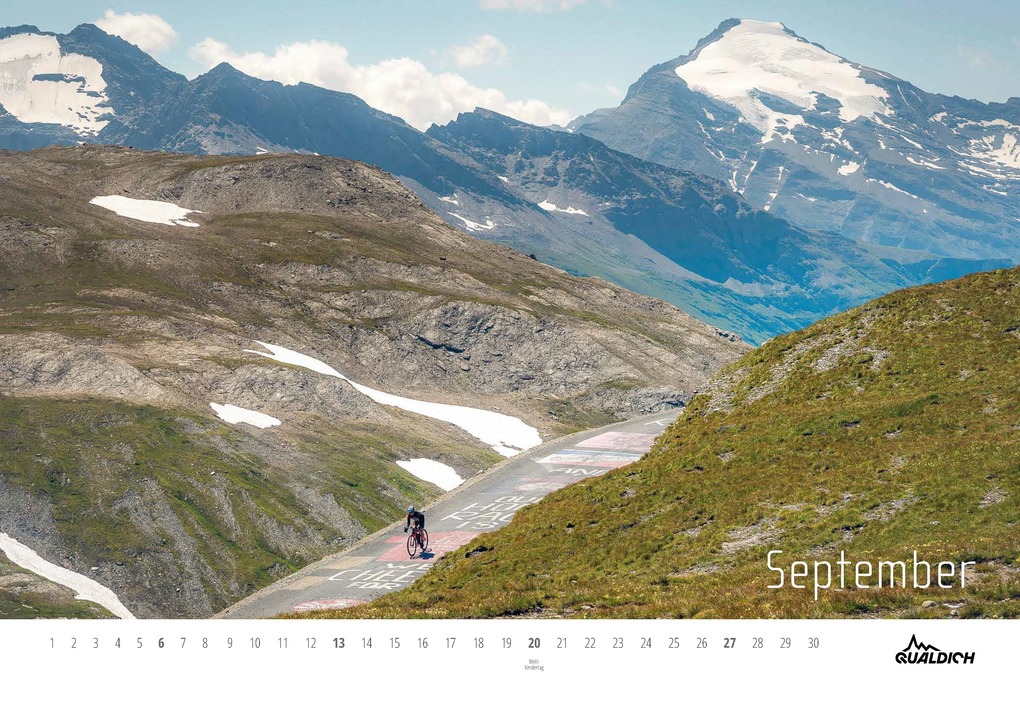 Weitere Ansicht: quäldich.de-Rennrad-Kalender 2026 Format DIN A2