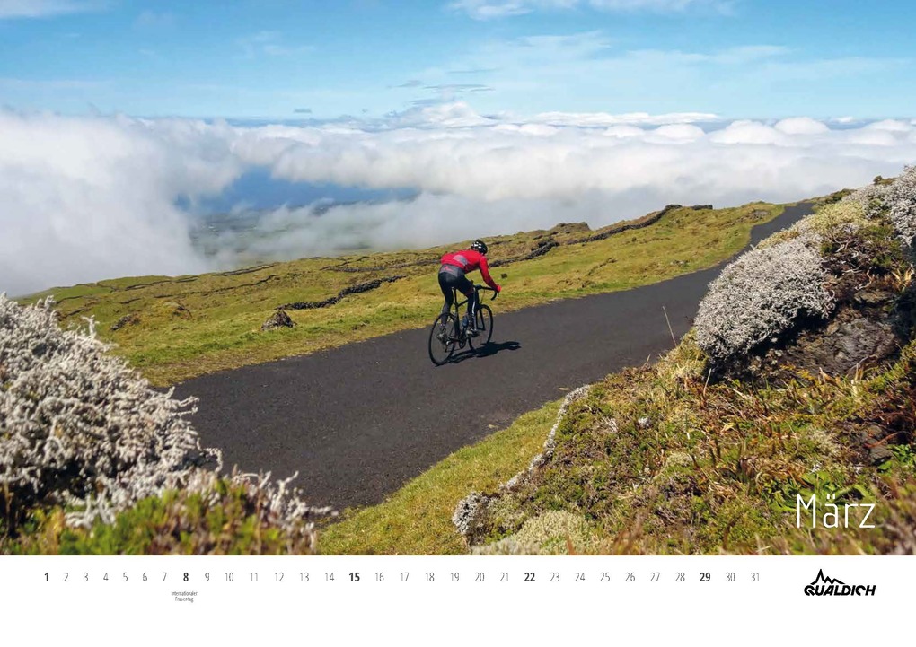 Weitere Ansicht: quäldich.de-Rennrad-Kalender 2026 Format DIN A3