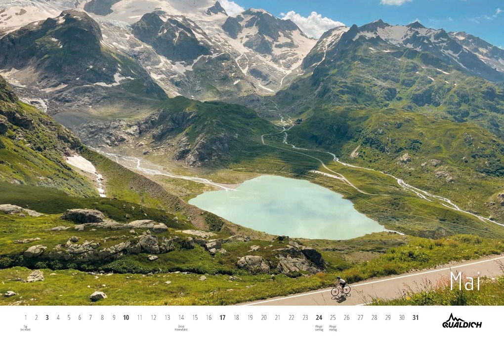 Weitere Ansicht: quäldich.de-Rennrad-Kalender 2026 Format DIN A3