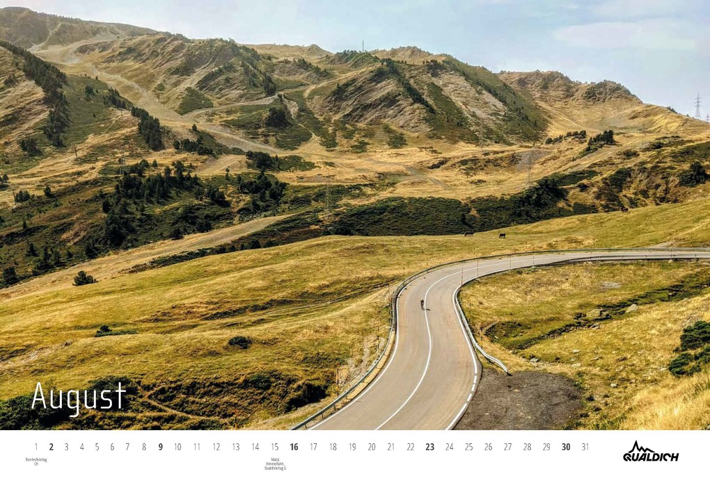 Weitere Ansicht: quäldich.de-Rennrad-Kalender 2026 Format DIN A3