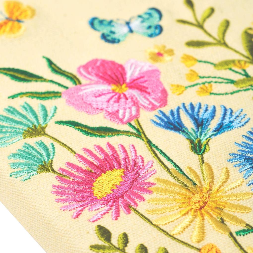 Weitere Ansicht: Blütenträume Notizbuch bestickt, A5 - 240 Seiten, beige