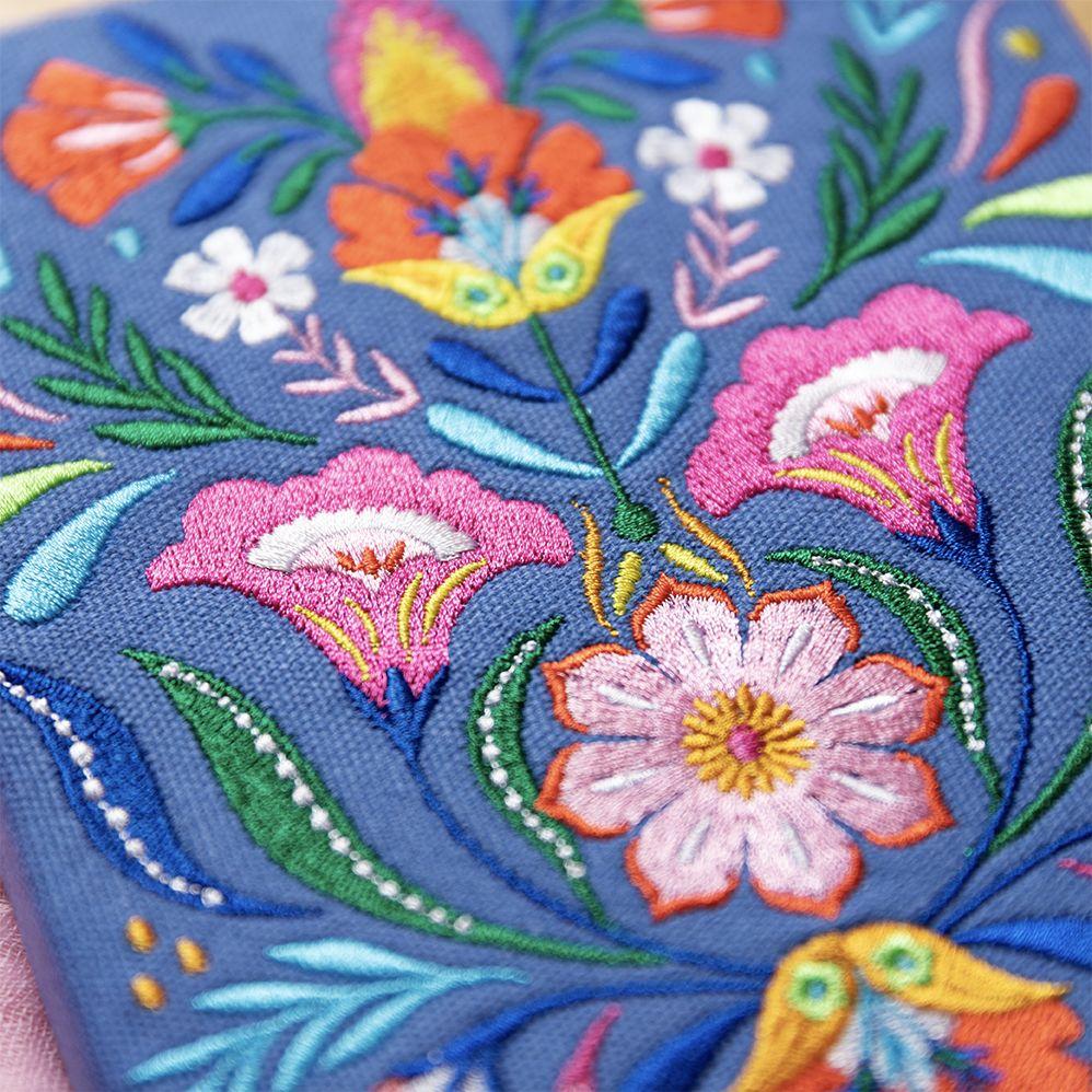 Weitere Ansicht: Fiesta del Sol Notizbuch bestickt A5 - 240 Seiten, königsblau