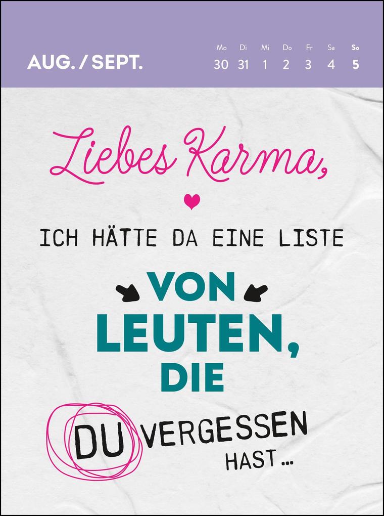 Weitere Ansicht: Wochenkalender 2027: Ich atme ein, ich raste aus