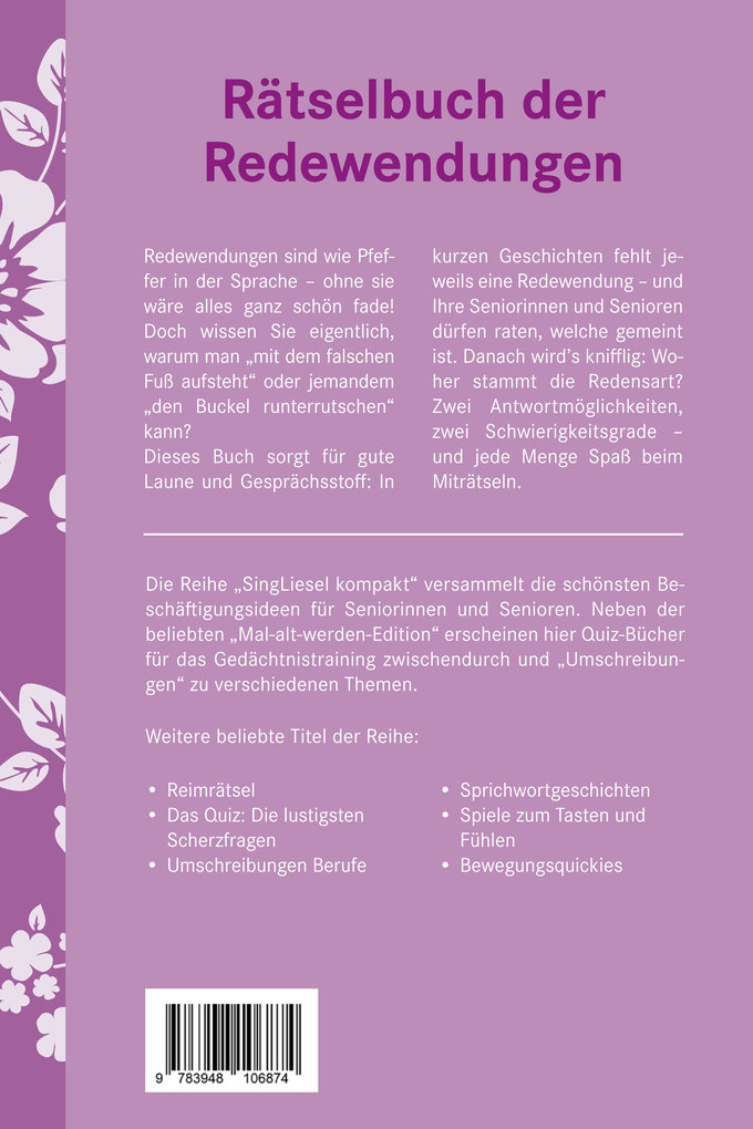 Weitere Ansicht: Rätselbuch der Redewendungen | Silke Hubrig