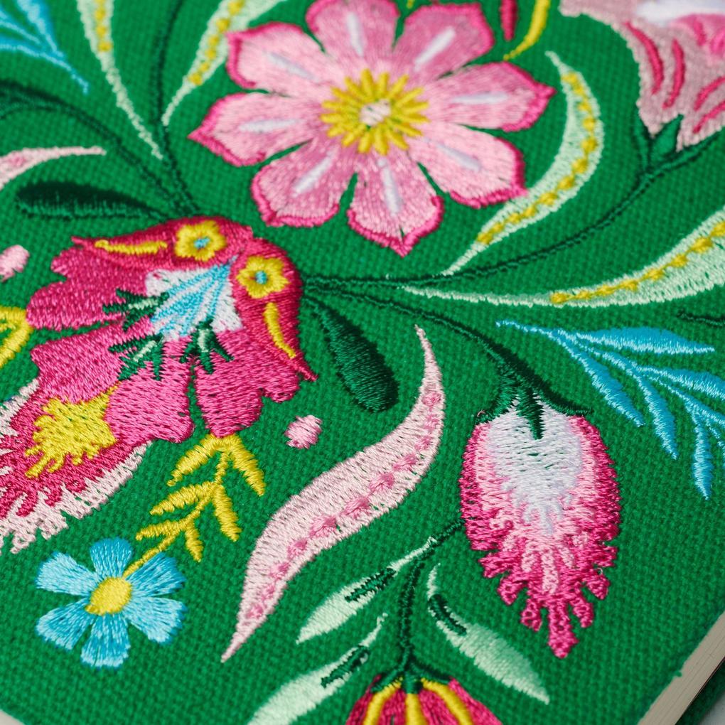 Weitere Ansicht: Fiesta del Sol Notizbuch bestickt A5 - 240 Seiten, grün