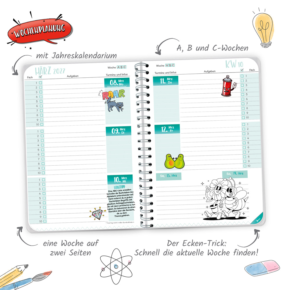 Weitere Ansicht: TRÖTSCH - Schulplaner WOW Gaming 26/27