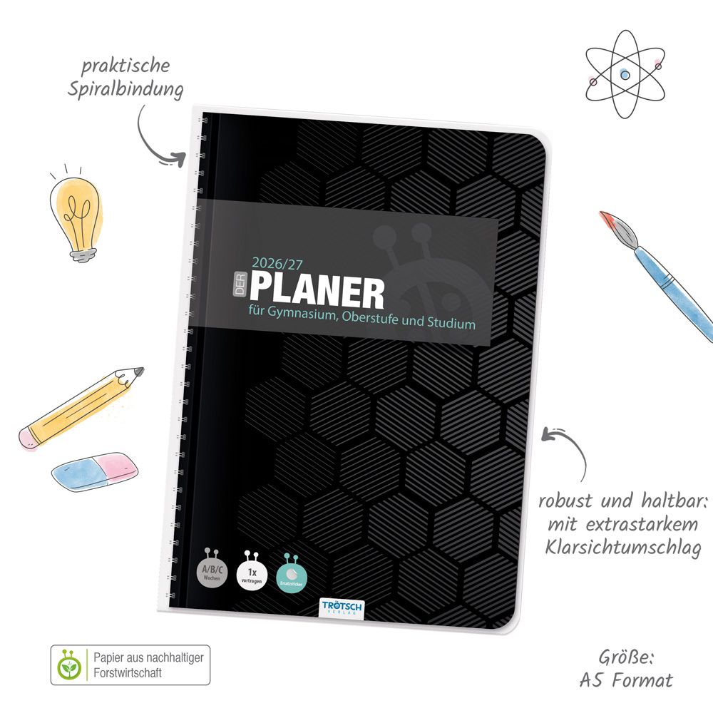 Weitere Ansicht: TRÖTSCH - Gymnasialplaner Dark 26/27