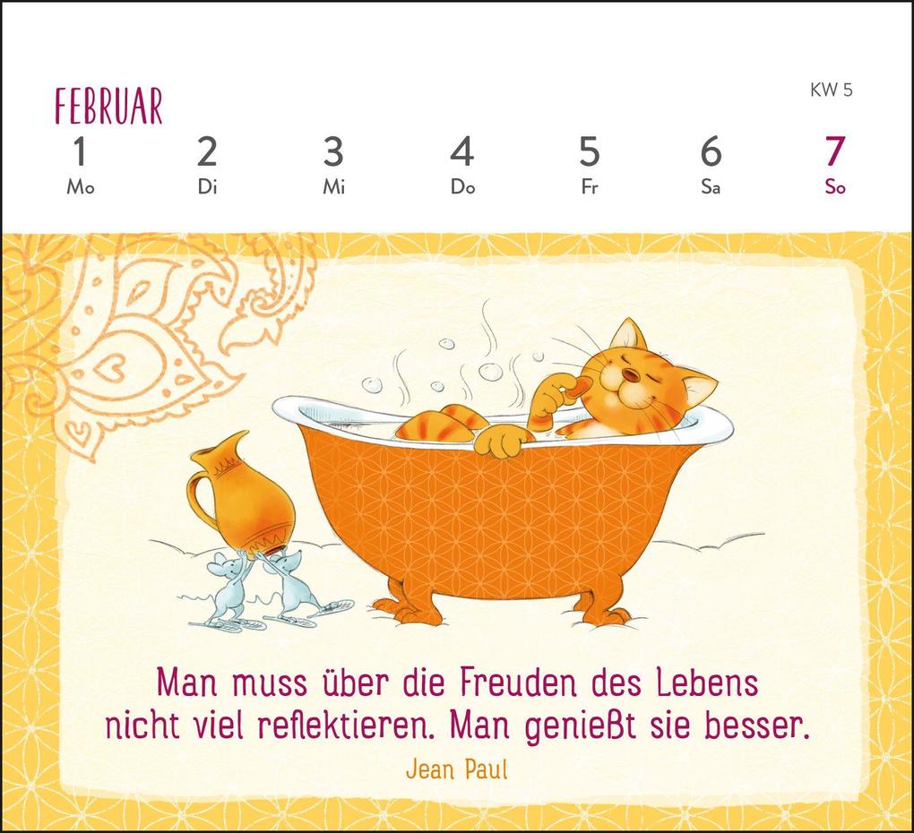 Weitere Ansicht: Mini-Wochenkalender 2027: Weisheiten der Om-Katze