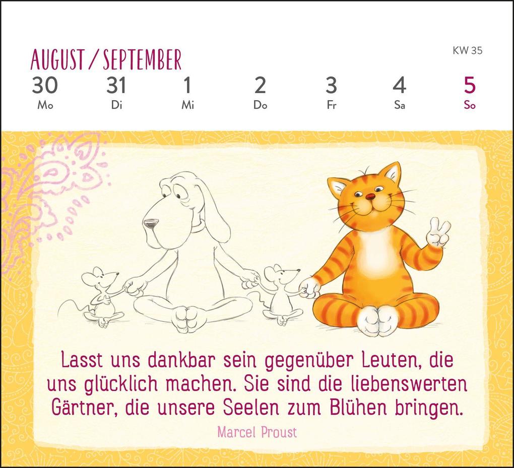 Weitere Ansicht: Mini-Wochenkalender 2027: Weisheiten der Om-Katze