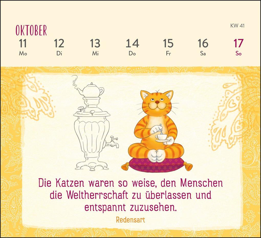 Weitere Ansicht: Mini-Wochenkalender 2027: Weisheiten der Om-Katze