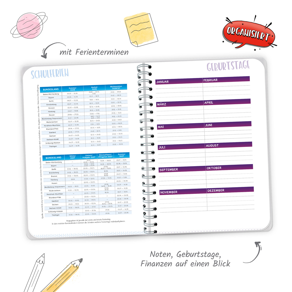 Weitere Ansicht: TRÖTSCH - Schulplaner WOW Waves 26/27