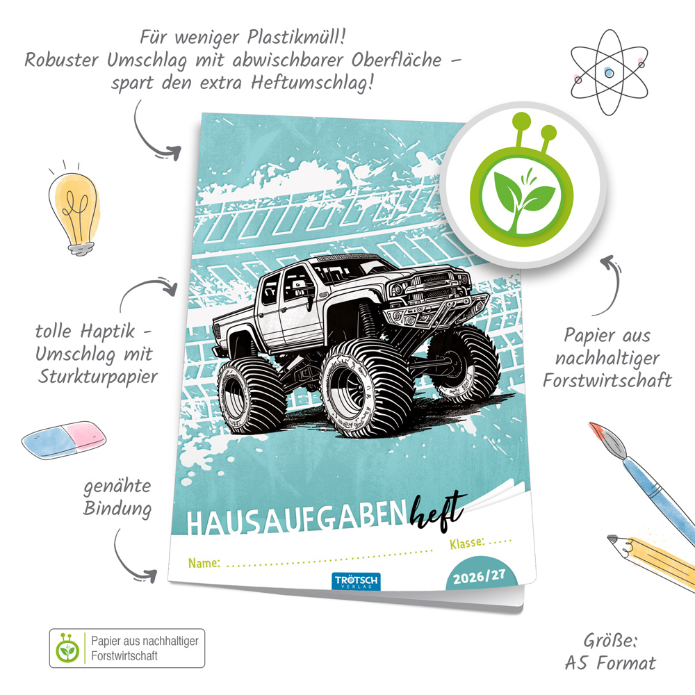 Weitere Ansicht: TRÖTSCH - Jahresbezogenes Hausaufgabenheft Grundschule Truck 26/27