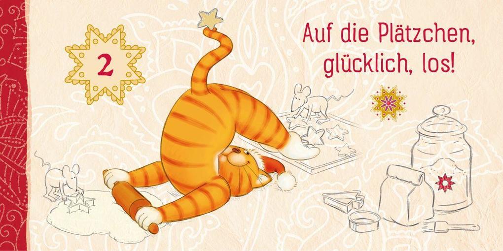 Weitere Ansicht: Klitzekleiner Adventskalender mit der Om-Katze