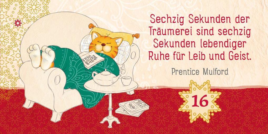 Weitere Ansicht: Klitzekleiner Adventskalender mit der Om-Katze