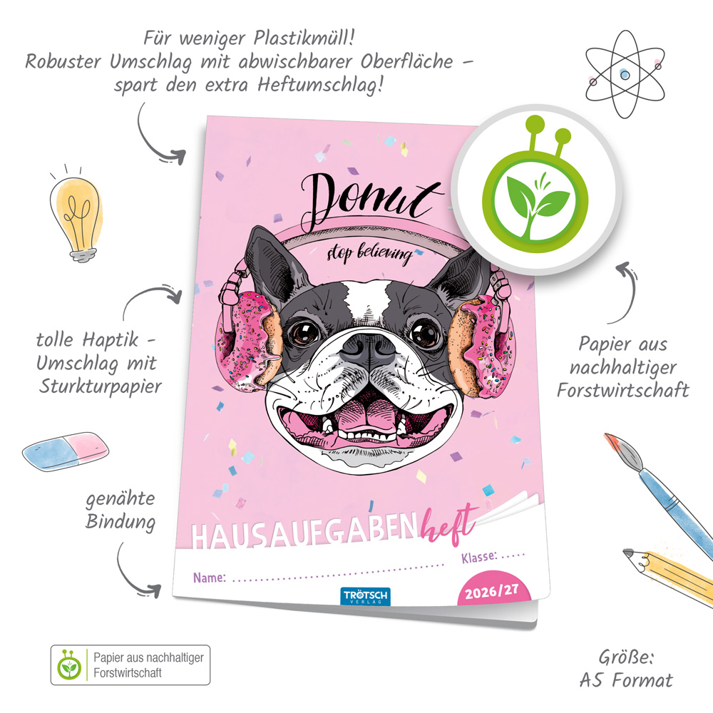 Weitere Ansicht: TRÖTSCH - Jahresbezogenes Hausaufgabenheft Grundschule Hund 26/27